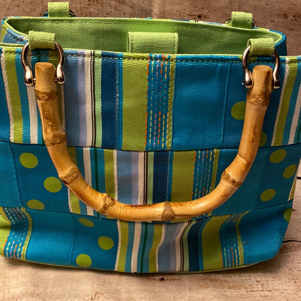 Beautiful Blue/Green Mercer & Madison Beachy Satchel Handbag!